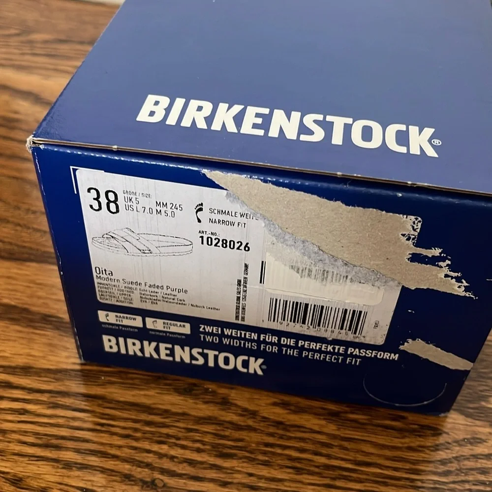 Birkenstock Oita Modern Suede Faded Purple Slide Sandals NEW - Picture 6 of 6